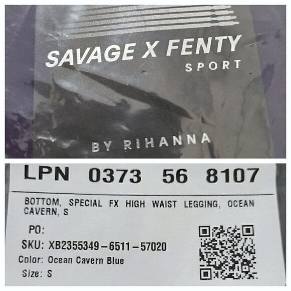 SAVAGE X FENTY Special FX High-Waist Legging Blue SIZE S NEW WITH TAGS - Picture 12 of 16